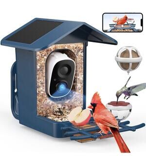 Bird Feeder with Camera Solar Powered, AI Identify & Auto Capture